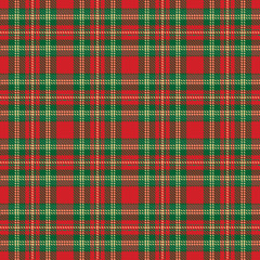 Tartan check seamless pattern. Christmas plaid background