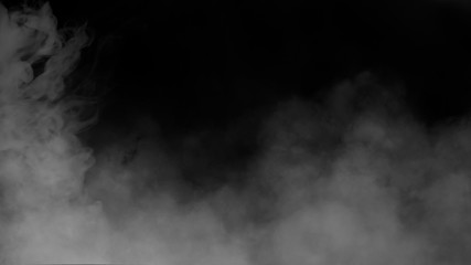 nature fog on black background