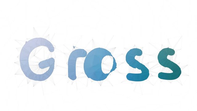 Gross Revenue Text Warping Tessellating Looping Triangles Text Morph