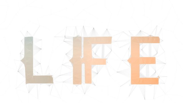 Life Science Text Warping Tessellated Looping Triangles Text Morph