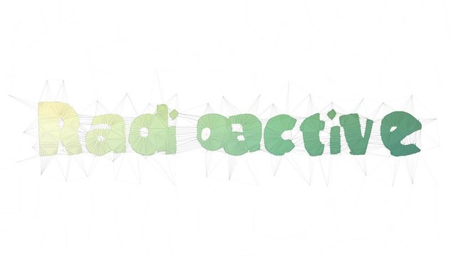 Radioactive Material Text Morphing Tessellated Looping Grid Text Morph