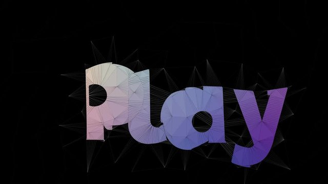 Play Off Text Morphing Tessellated Looping Triangles Text Morph