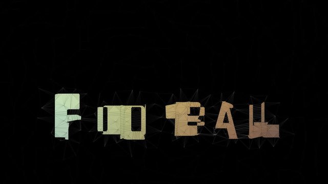 Football Season Text Changing Tessellation Looping Polygons Text Morph