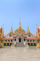 Fototapeta na wymiar Phra Mahathat Chedi Phakdee Prakat Pagoda on top of mountain at Baan Grood, Prachuap Khiri Khan, Thailand