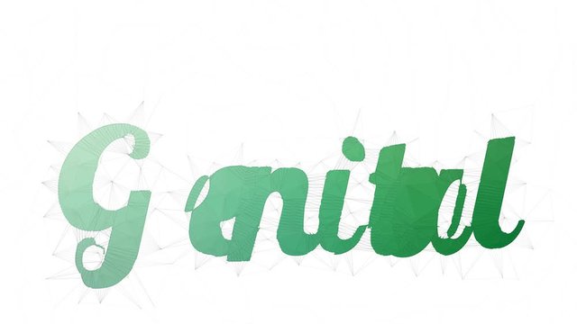 Genital Herpes Text Changing Tessellated Looping Grid Text Morph