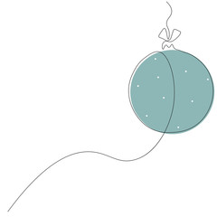 Christmas background, decoration element ball for tree vector illustration