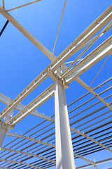 steel girder truss under blue sky