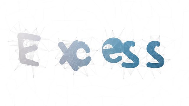 Excess Supply Text Merging Tessellation Looping Grid Text Morph