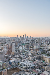 Naklejka na ściany i meble 東京都文京区後楽園から見た東京の夕景