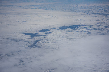 Aerial view of clouds from the sky