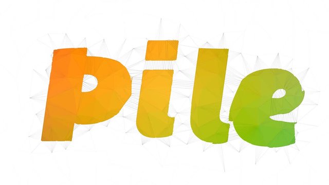 Pile Up Text Changing Tessellated Looping Polygons Text Morph