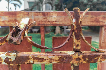 Rust on the iron door