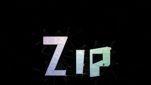 Zip Code Text Transforming Tessellating Looping Triangles Text Morph