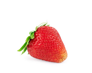 Fresh ripe strawberries on a white background