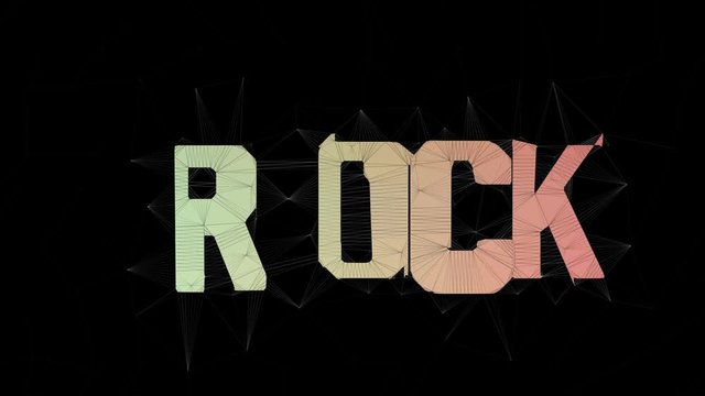 Rock Music Text Changing Tessellation Looping Polygons Text Morph