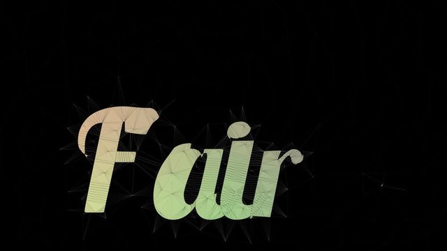 Fair Value Text Changing Tessellation Looping Grid Text Morph