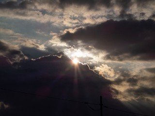 clouds and sun