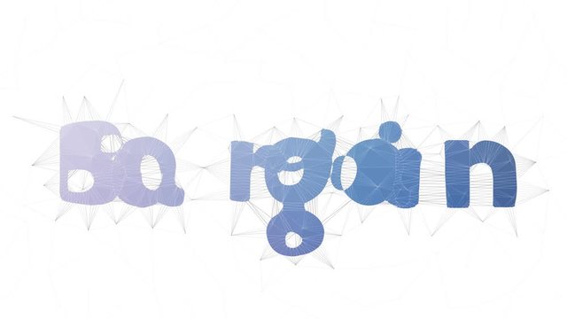 Bargain Basement Text Morphing Tessellated Looping Polygons Text Morph