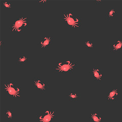 Fototapeta na wymiar Seamless pattern with red crabs
