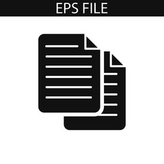 Documents icon. EPS vector file