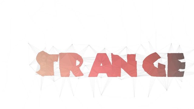 Strange Quark Text Changing Tessellating Looping Polygons Text Morph