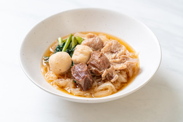 Braised pork noodles bowl