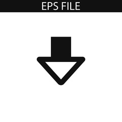 Down arrow icon. EPS vector file