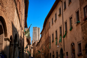San gimignano Streets Tuscany Italy