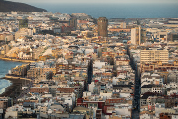 Las palmas city skyline wiew