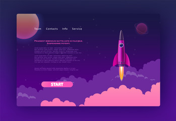 Landing page for a website