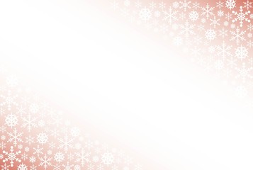 ピンクのグラデーションの背景と雪の結晶の壁紙