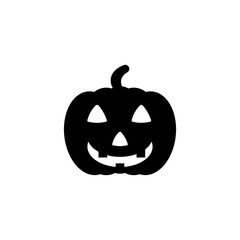 Pumpkin silhouette icon on a white background