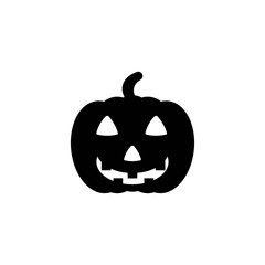Pumpkin silhouette icon on a white background