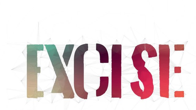 Excise Duty Text Merging Tessellation Looping Triangles Text Morph