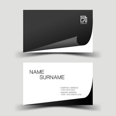 Creative business card design on the gray background. With inspiration from the abstract. Vector illustration EPS10. 