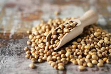 Soya beans. Vegan concept. Healthy diet. Selective focus. Macro.