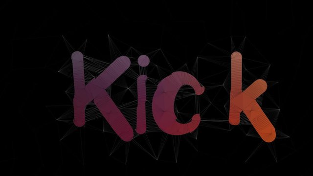 Kick Off Text Transforming Tessellating Looping Polygons Text Morph