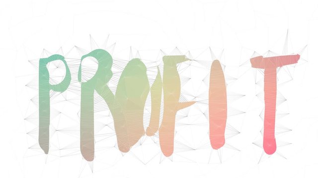 Profit Sharing Text Morphing Tessellating Looping Triangles Text Morph