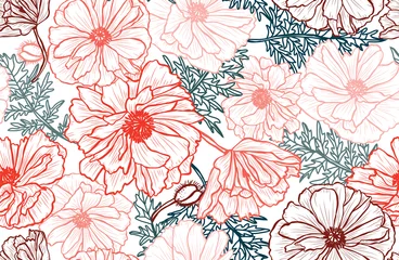 Badezimmer Foto Rückwand floral seamless pattern © Chantal