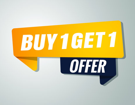 Buy 1 Get 1 free sale banner template modern