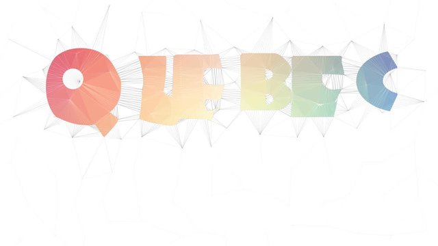 Quebec City Text Changing Tessellating Looping Grid Text Morph