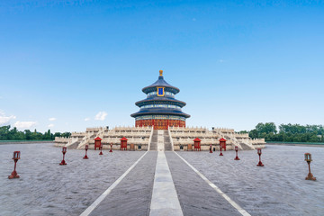 The architectural scenery of the temple of heaven in Beijing, China	