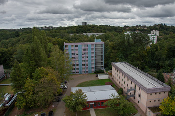 panoramic image photographed from the hospital in Pirmasens, Germany, 2019