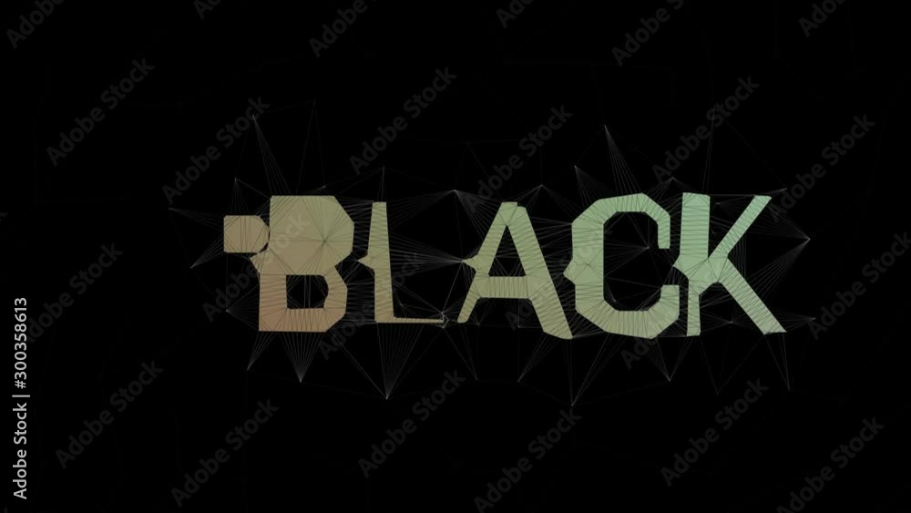 Poster black sheep text transforming tessellated looping grid text morph