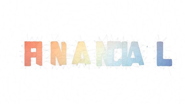 Financial Obligation Text Merging Tessellation Looping Grid Text Morph