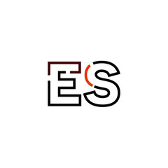 Letter ES logo icon design template elements