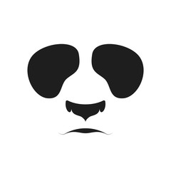 Abstract panda icon. Vector graphic illustration. Panda bear