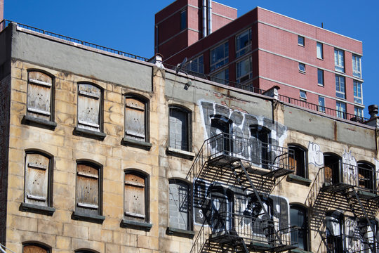 edificio abandonado de la ciudad de Nueva York