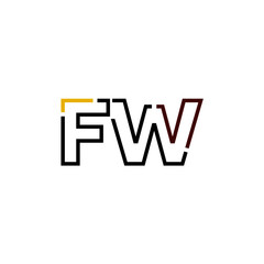Fototapeta premium Letter FW logo icon design template elements