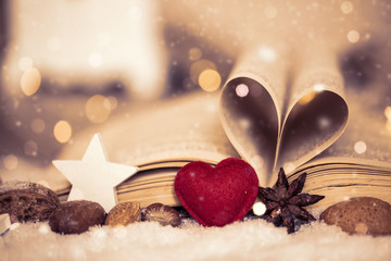 Weihnachtsgeschichte mit Liebe Hintergrund Buch